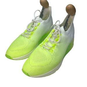 DKNY Ashly Sneakers Neon Green White Women's Shoes Size 6.5